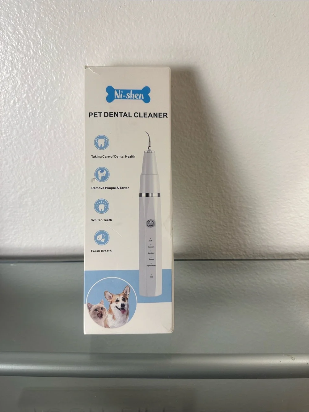 White Pet Dental Cleaner - Ultrasonic Tooth Care for Small Pets